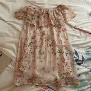 Cute dainty floral pink dress pastel